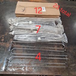 Chrome stemmed glassware hanging holders