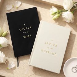 Set of 2 Wedding Vow Books His and Hers Wedding Vow Books Registry Gifts Idea for Bride Groom Gold Foil 80 Lined Pages Engagement Gift Essentials for 