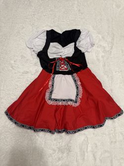 New M Rennisance Peasant Octoberfest dress costume cottage red short apron Bundle deals available please check out my other items and follow my page