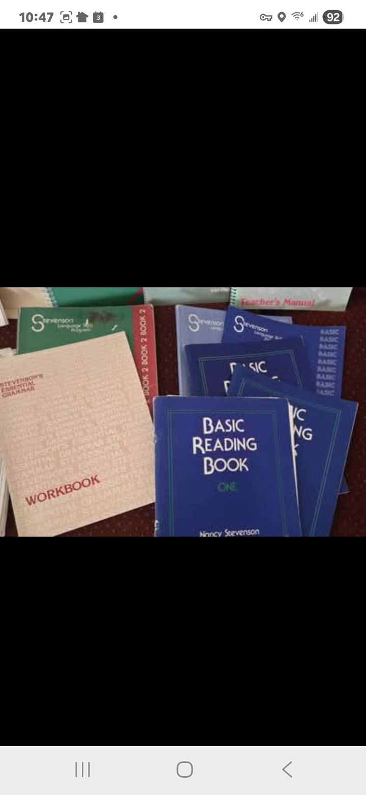 As shown📚Complete Stevenson reading language and cursive program.10 books. Holmdel nj