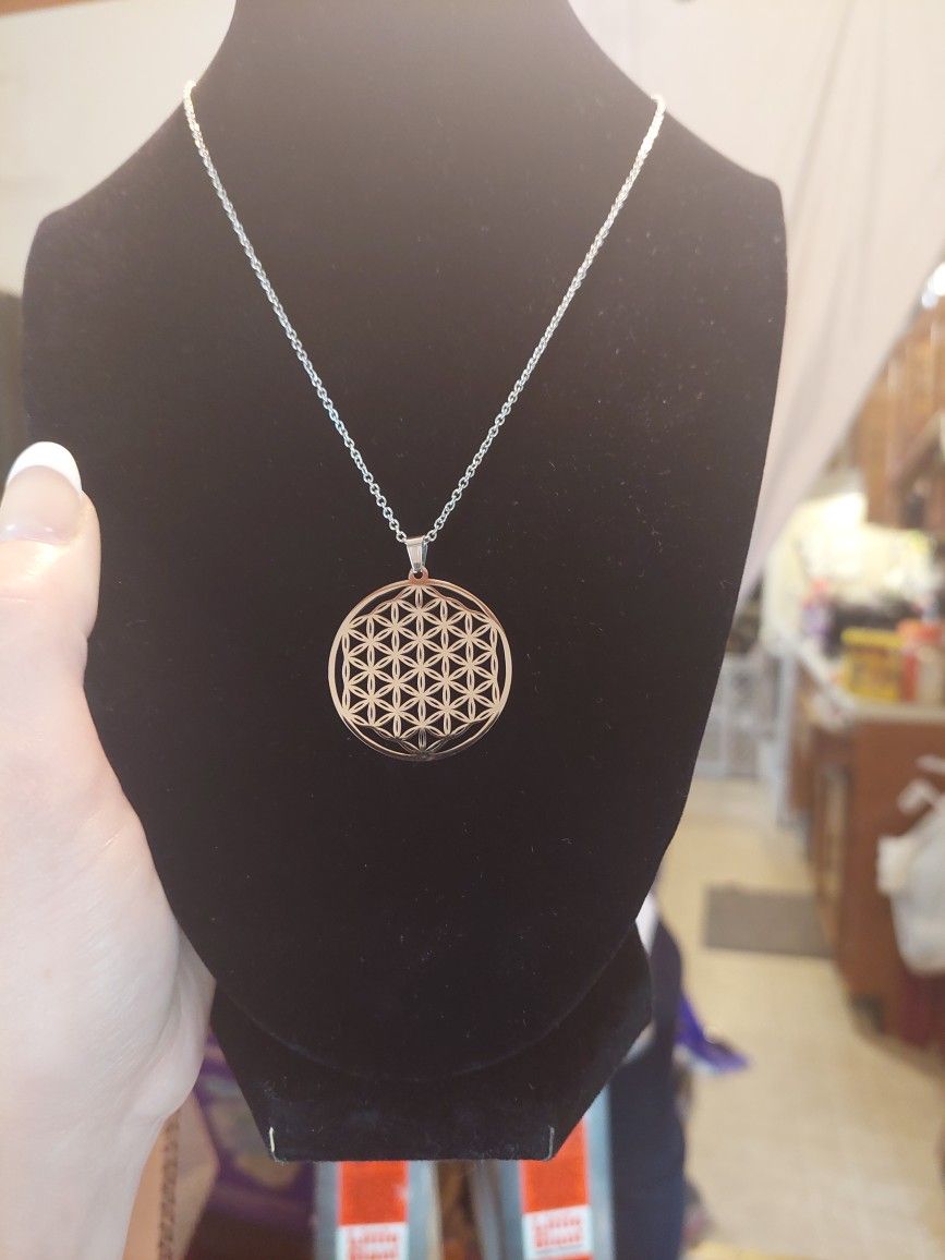 Tree Of Life MERKABA Stainless Steel Necklace *New*