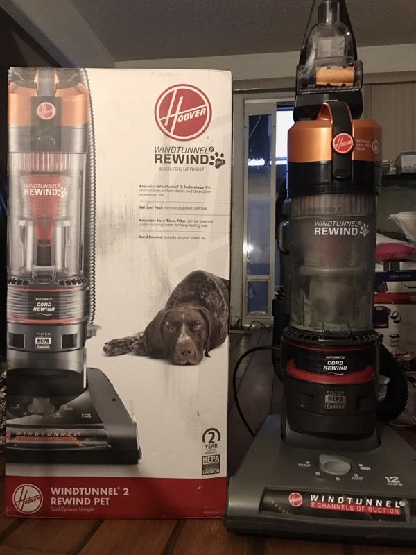 Hoover windtunnel 2 rewind pet upright bagless vacuum