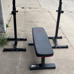 Squat Stands With Flat Bench Press