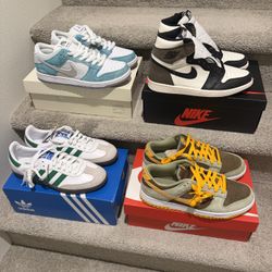 Jordan 1 Dunk Sb Low Adidas Samba Size 8.5