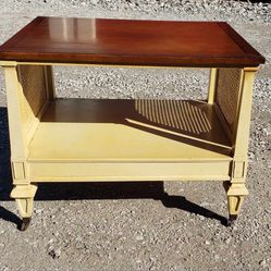 Mid Century End Table / Cart