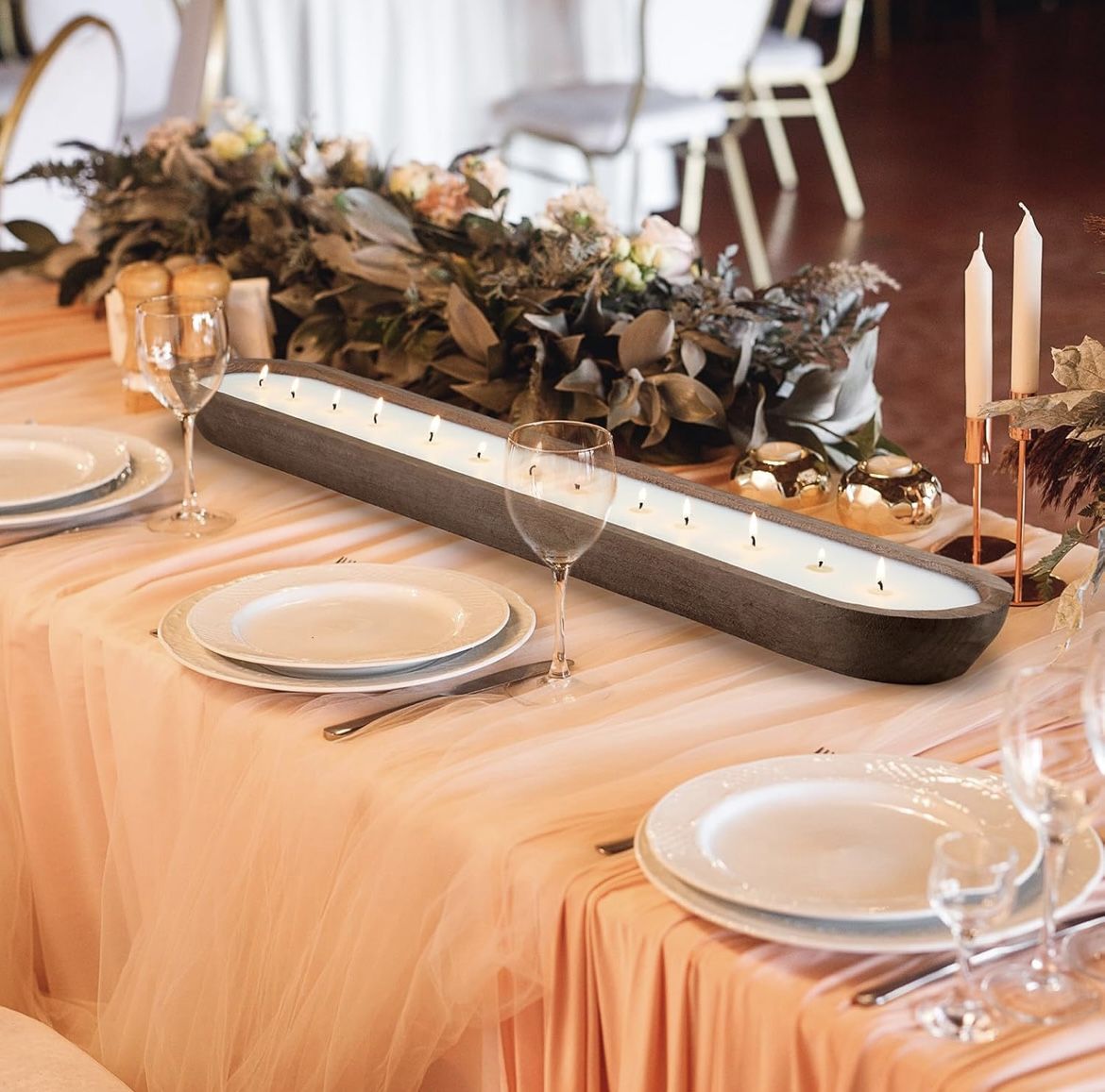 Wooden Dough Bowl Candles Large Soy Farmhouse For Sale $25.00 50%+ OFF Retail $56.99 NEW IN BOX