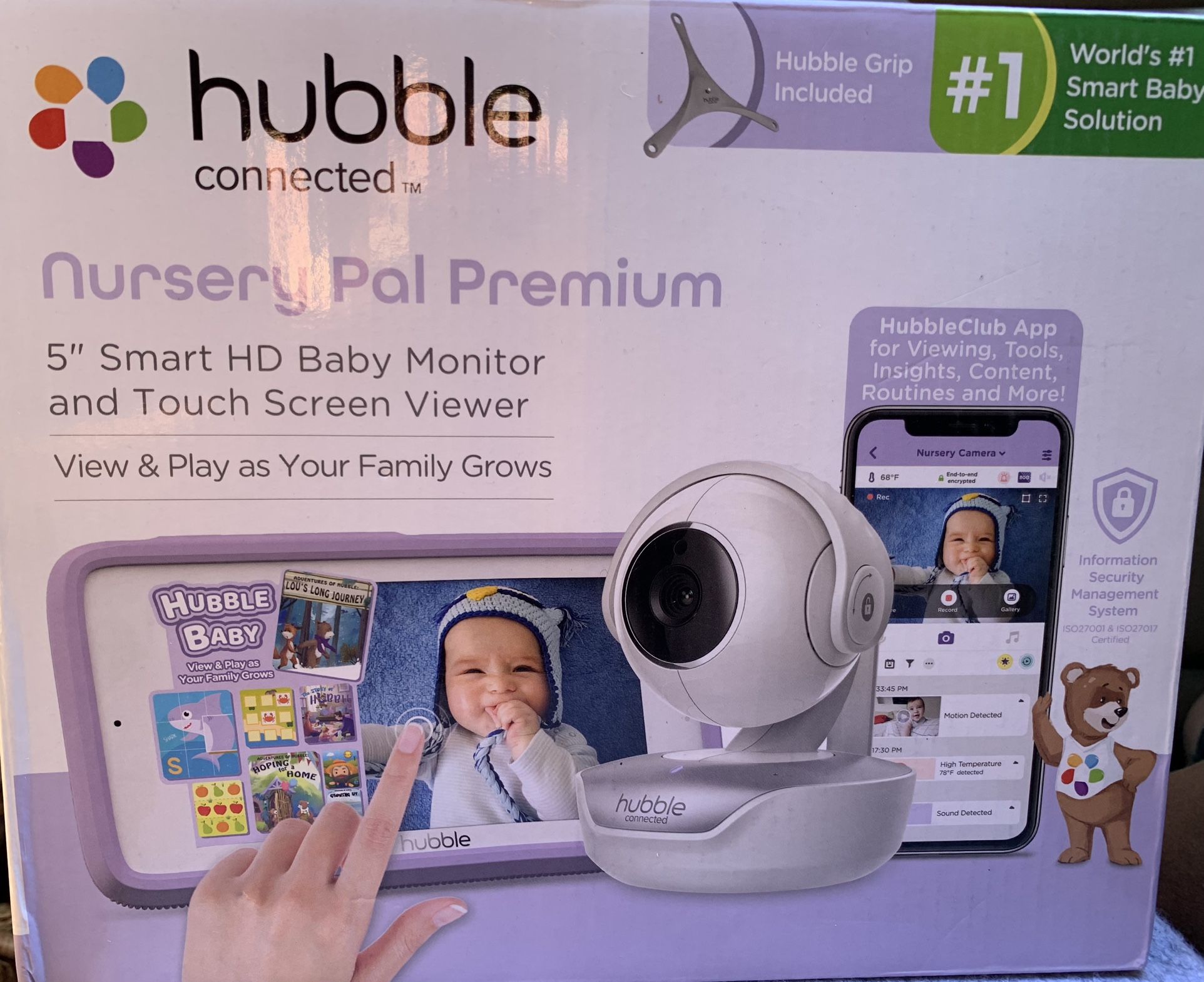 Hubble 5” Smart HD Baby Monitor w/ Viewer
