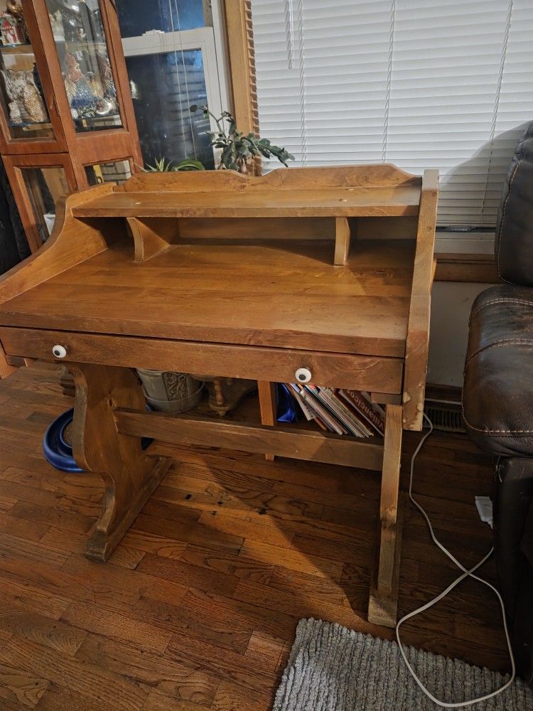 Antique Secretart Wooden Desk