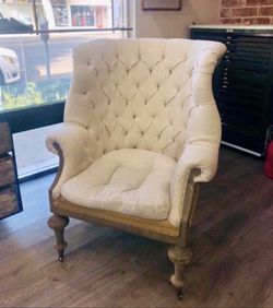 RESTORATION HARDWARE STYLE DECONSTRUCTED ENGLISH ROLL ARMCHAIR