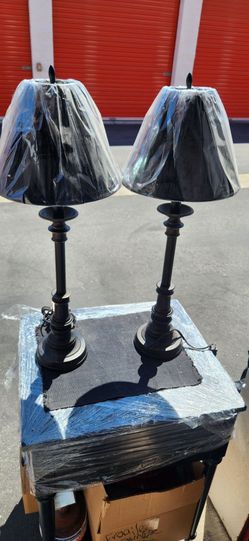 PAIR VNTG Oil-Rubbed Bronze Candlestick Buffet Lamps – Chapel Provenance