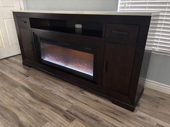 Beautiful 82” Fireplace tv stand