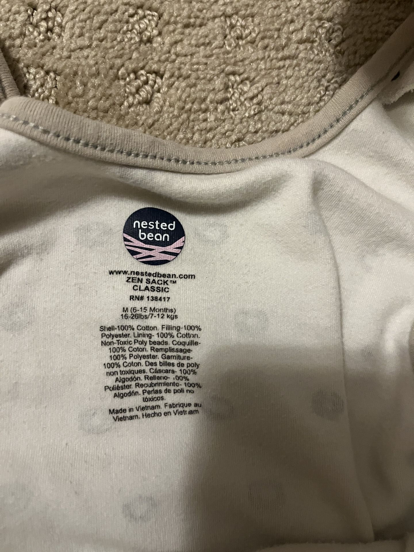 Nested Bean Zen Sack 6m-15m