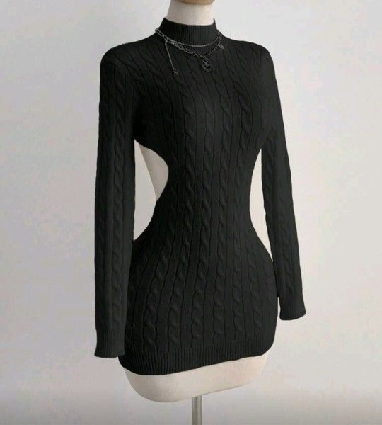 Black Knit Dress