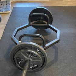 Hex Bar Loaded With 140lbs 