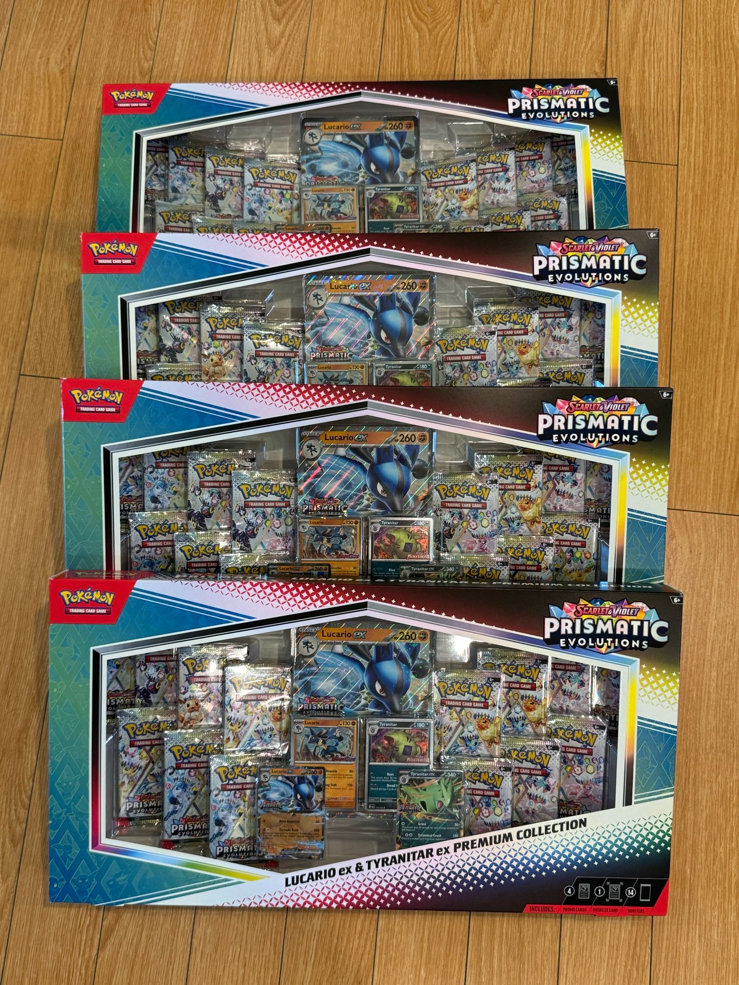 Pokemon Prismatic Evolutions Lucario Tyranitar Premium Collection Sams Club Box