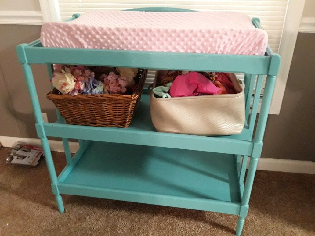 Aqua Blue changing table