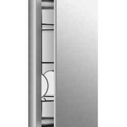 Kohler 15in W 30in H Aluminum Medicine Cabinet Adjustable Flip Out Flat Mirror