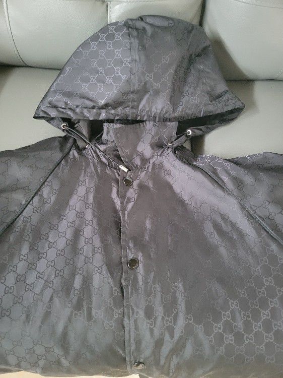 Gucci XL/56 Nylon Windbreaker Raincoat Jacket