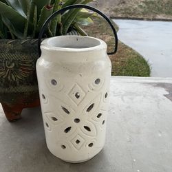 Outdoor ceramic lantern