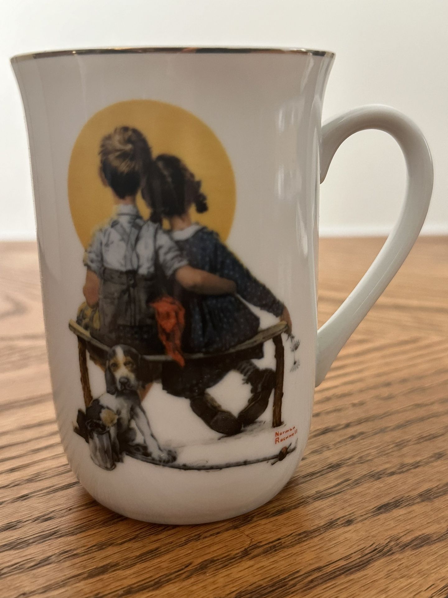 Vintage Norman Rockwell Saturday Evening Post Coffee/Tea Cup - 4-piece Set