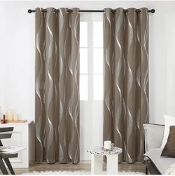 Khaki Curtains 14 Panels
