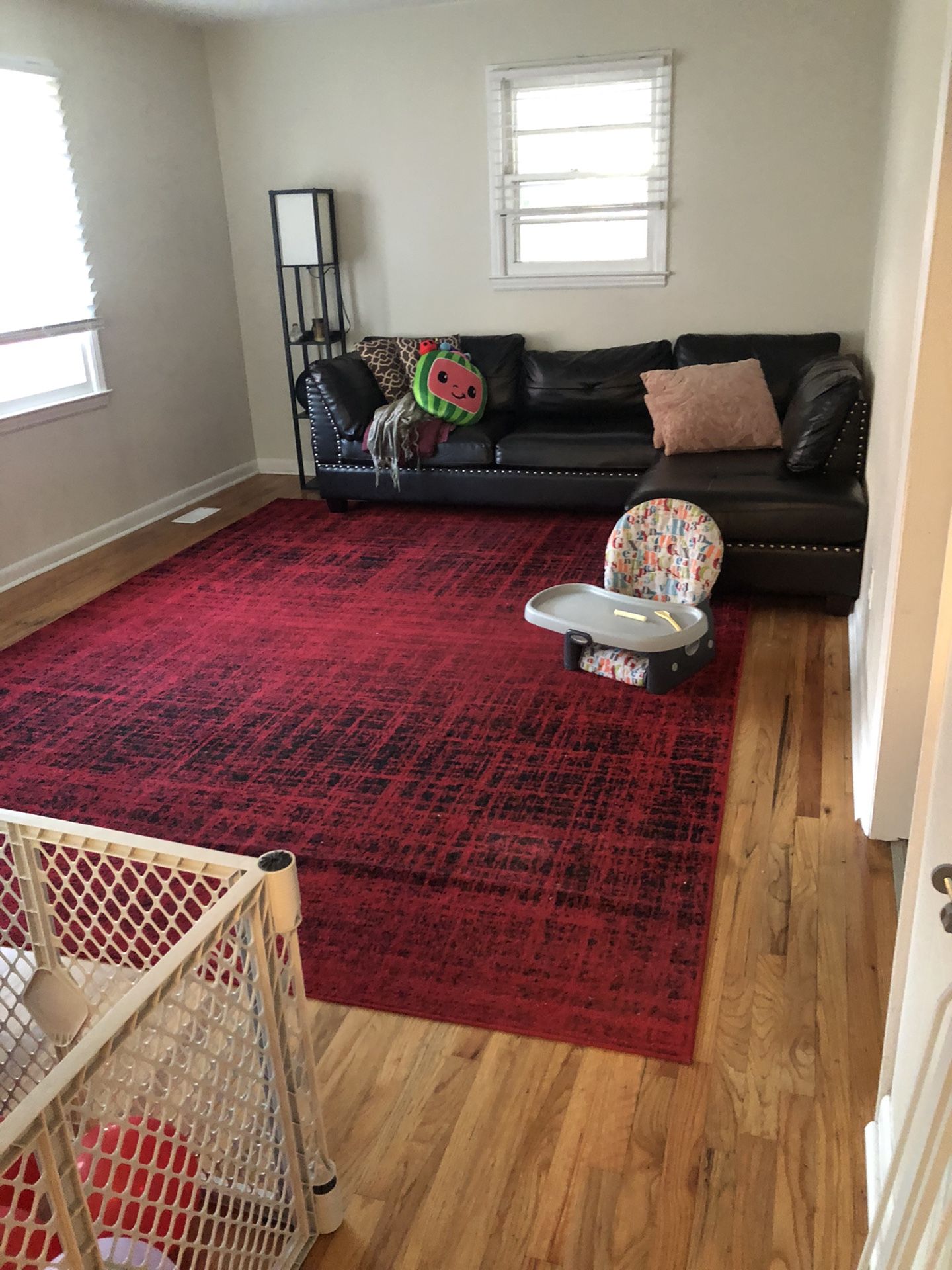 L Shaped REAL leather Sectional Couch