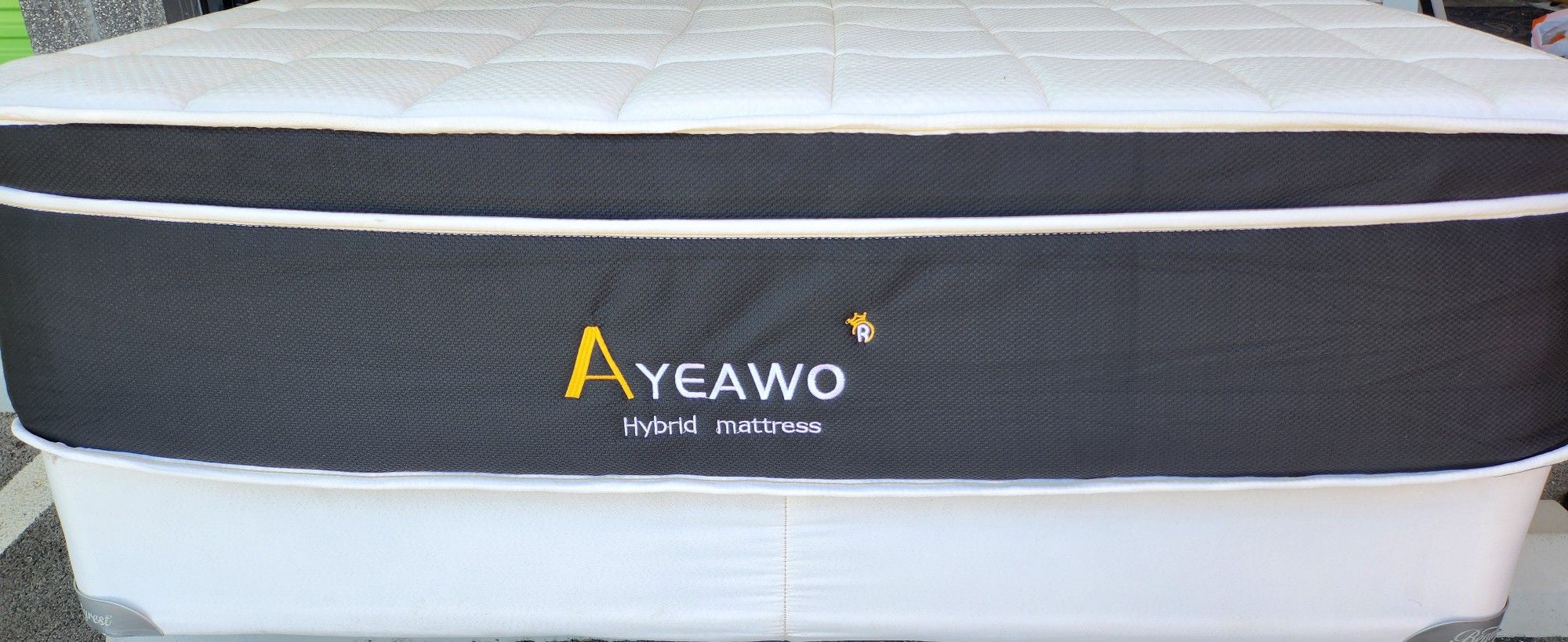 Queen 14" Mattress Set Box Spring & Bed Frame Optional 