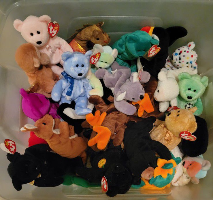 TY Beanie Babies, Various Models, Tagged And Untagged 