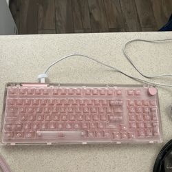 Pink Gaming Keyboard 
