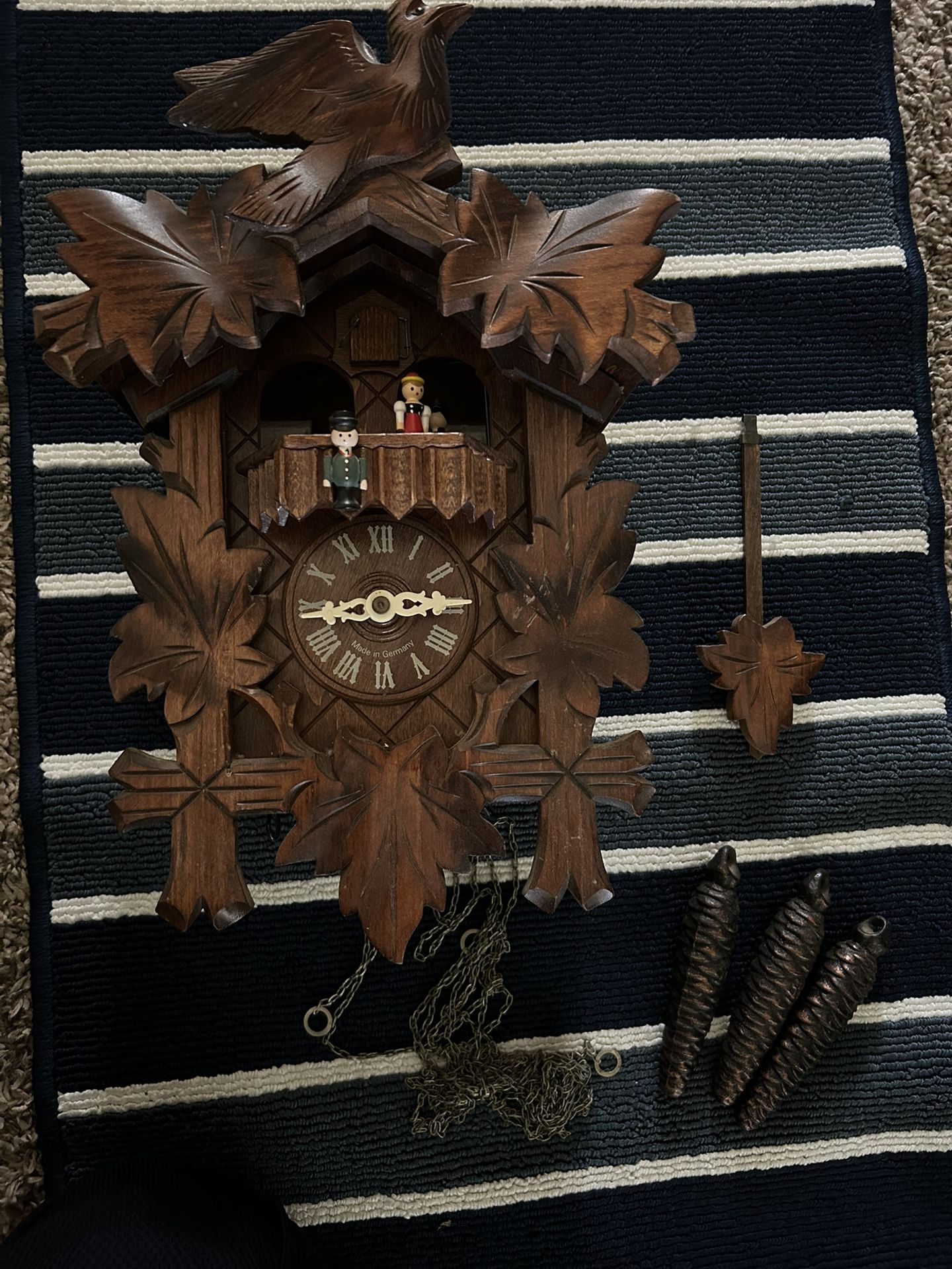 Germany Cuckoo Clock With Mapsa Swiss Musical Movement Der-Frohliche Wanderer