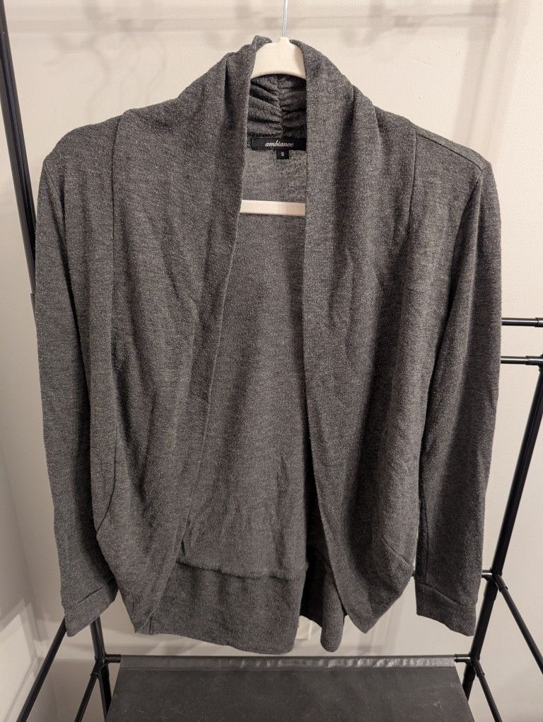Gray Casual Cardigan
