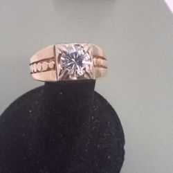 Diamond Ring Men's, 14 K 1.10 Carat