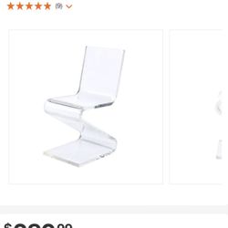 Stylish Modern Z Chair Clear