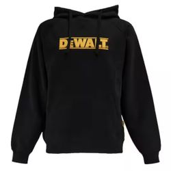 DEWALT Weatherford Men's Black Cotton/Poly Hoodie Sweatshirt with Front Pocket and Logo