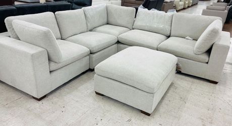 Thomasville Lowell 6-Piece Modular Sectional with Lighting