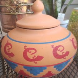 Southwest Clay Pot/ Candle Holder 