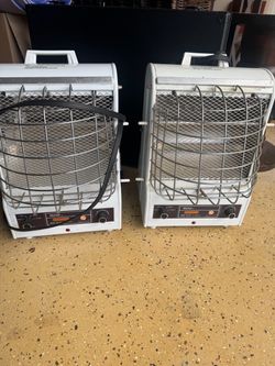 Pair of Vintage Markel Neo-Glo Fan-Glo Electric Space Heaters – 1500W