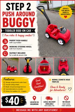 🚗❤️ Step 2 Push Around Buggy Toddler Ride-On Car ❤️🚗