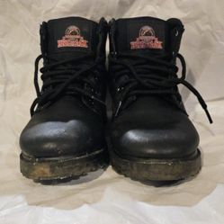 BRAHMA Escott Men’s Oil Resistant Soleplate Work Boots Wide Width Black Size 7W