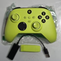 Xbox Series S/x/One Controller Neon Yellow With Mappable Back Paddle Buttons