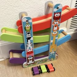 J'adore Wooden Animal Race Track Car Ramp
