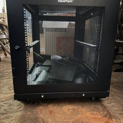 NavePoint 12U 838mm Mid Depth Perforated Networking Cabinet