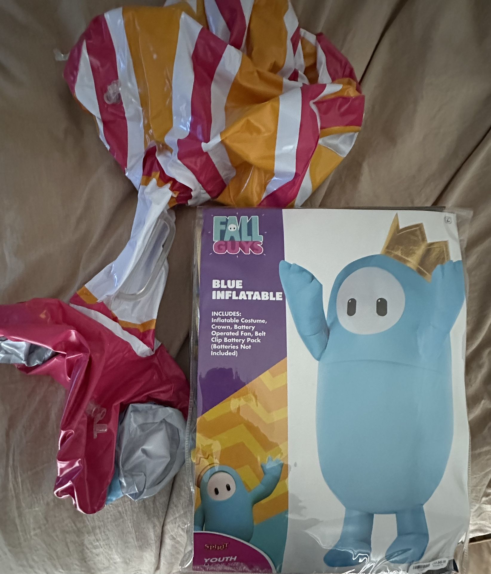 Fall Guys Blue Inflatable Costume With Hammer