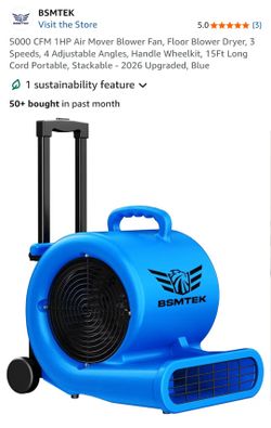 BSMTEK Air Mover Blower Fan Blue
