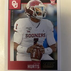 Jalen Hurts Score 2020 Rookie Card