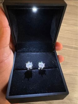 Vvs1 Moissanite 1C Stud Earrings