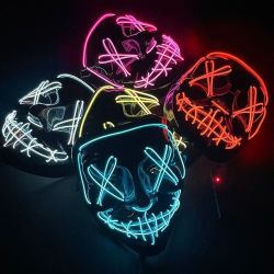 V for Vendetta LED horror full face mask Halloween luminous ghost face horror graffiti party