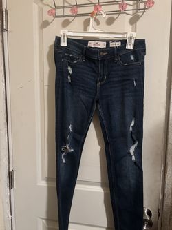 Hollister navy low rise super skinny jeans Size 27" #denim