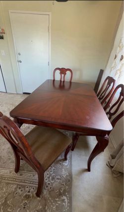 4 chairs with table