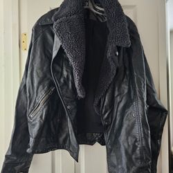 Free People Faux Leather Jacket 
